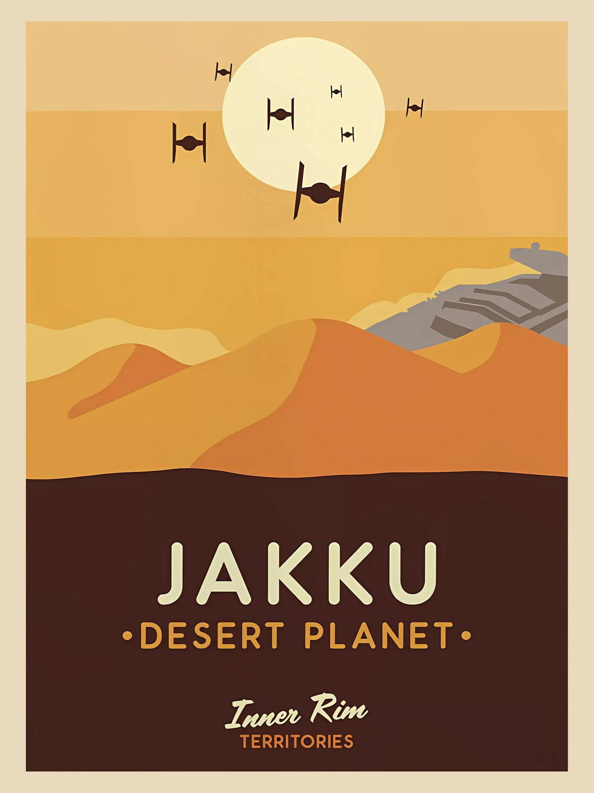 Tableau Planètes Star Wars Vintage