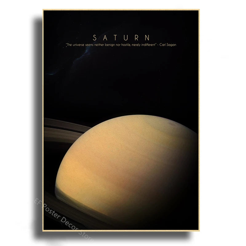 Tableau Planètes Cosmos Minimaliste