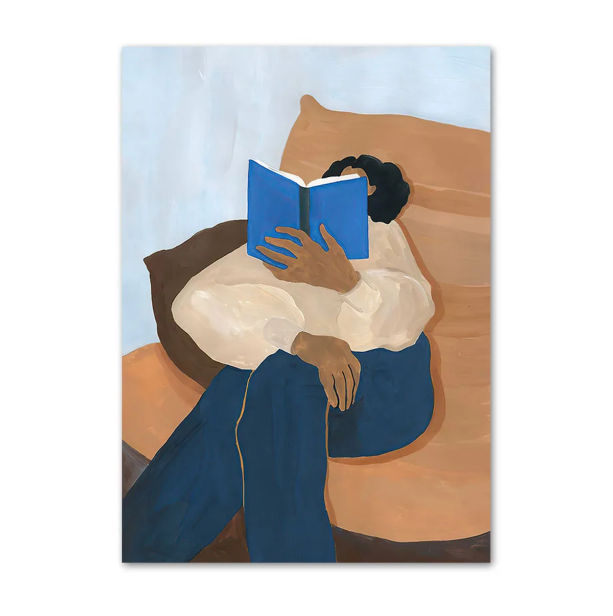 Tableau Abstrait Bleu Jaune