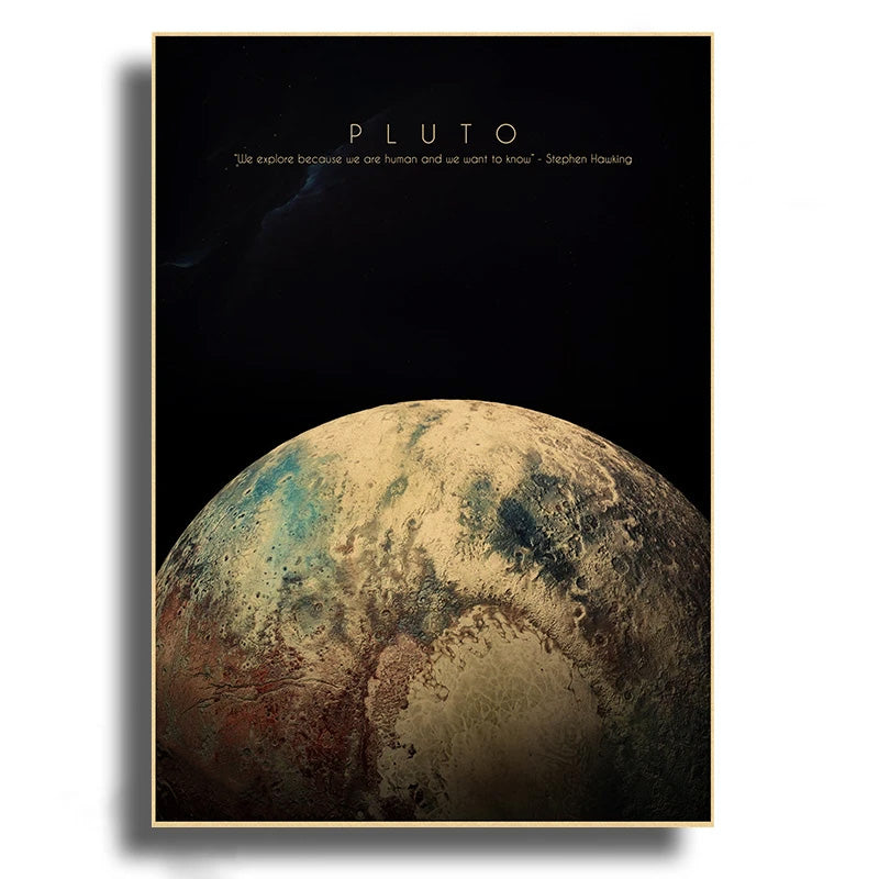 Tableau Planètes Cosmos Minimaliste 3