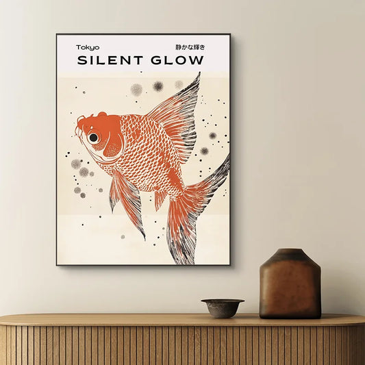 Tableau Poisson Japonais Zen