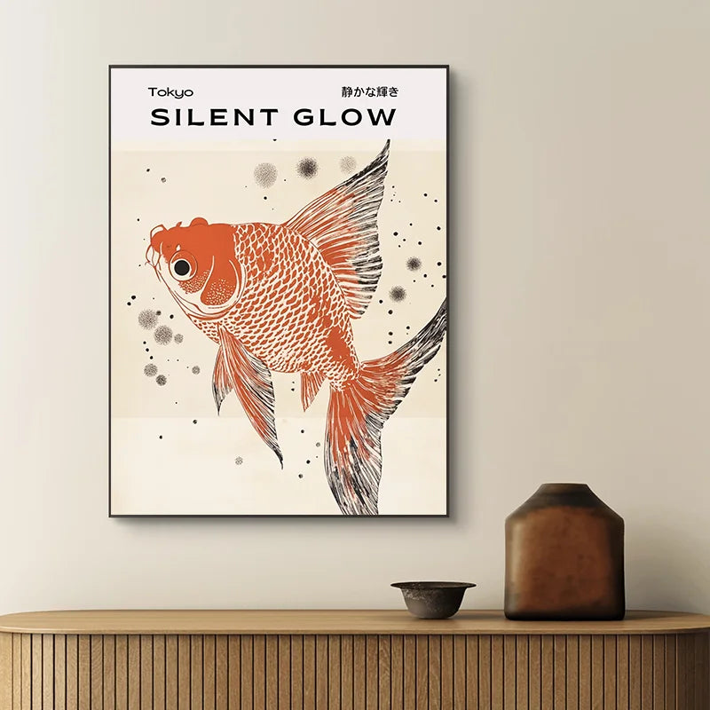 Tableau Poisson Japonais Zen