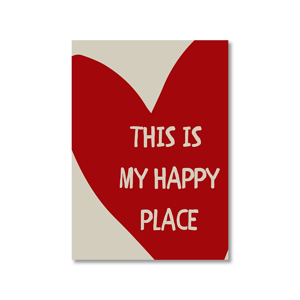 Tableau Coeurs Slogans Romantiques