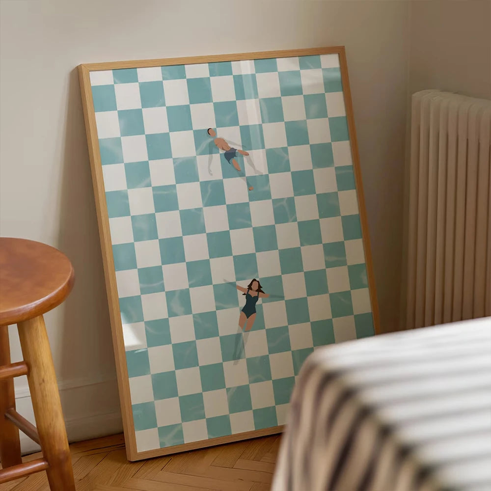 Tableau Piscine Zen Minimaliste