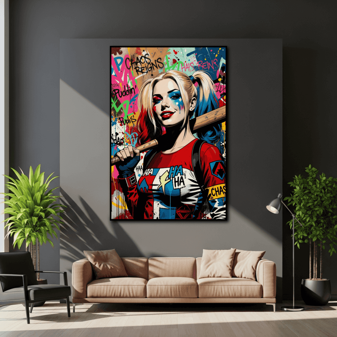 Tableau Harley Quinn Street Art