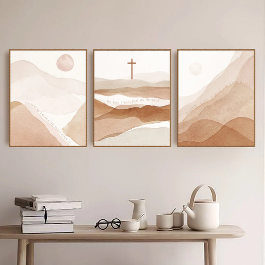 Tableau Aquarelle Abstrait Beige