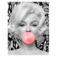 Tableau Femme Chewing-Gum Rose