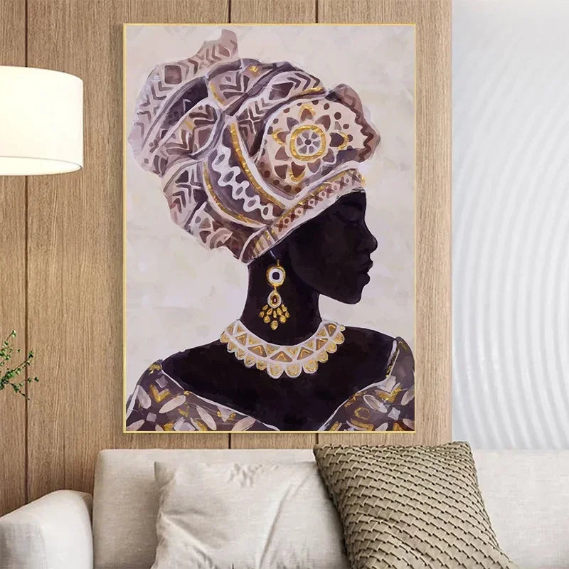 Tableau Portrait Africaine Turban
