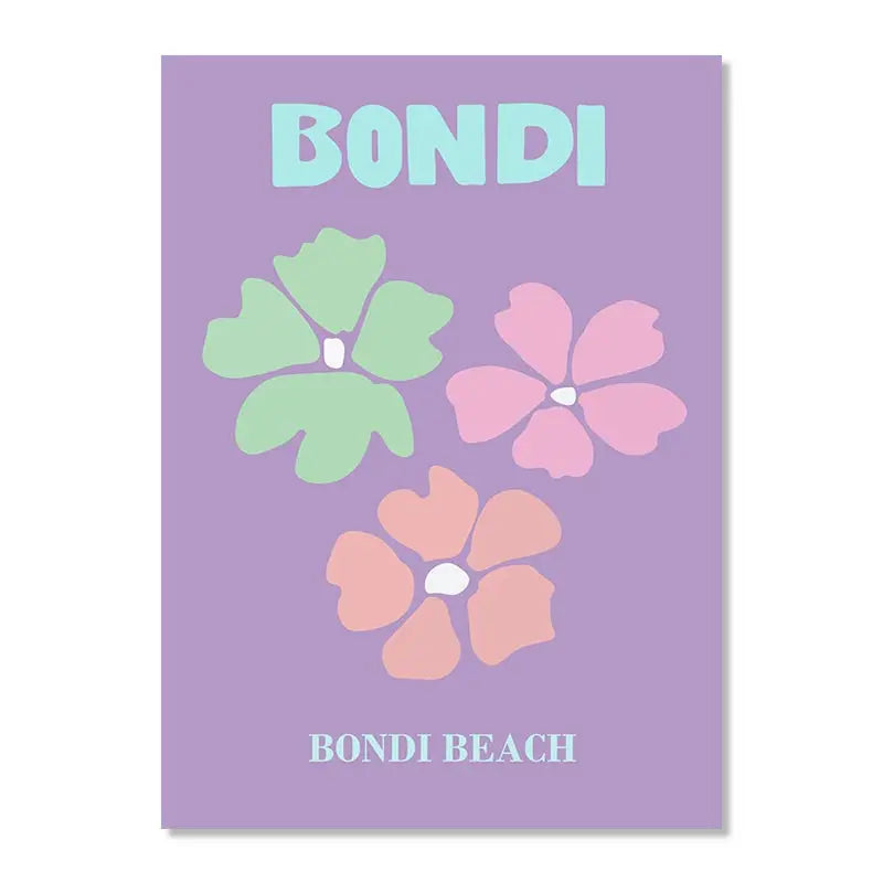 Tableau Vintage Plages Pastel