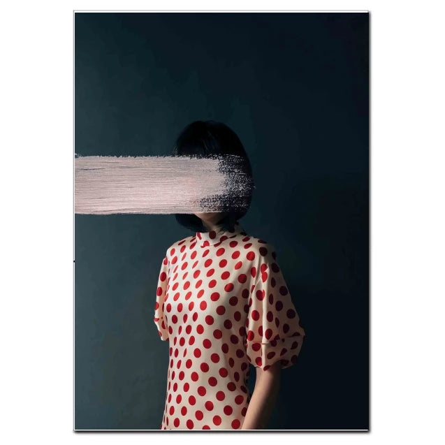 Tableau Portrait Féminin Abstrait