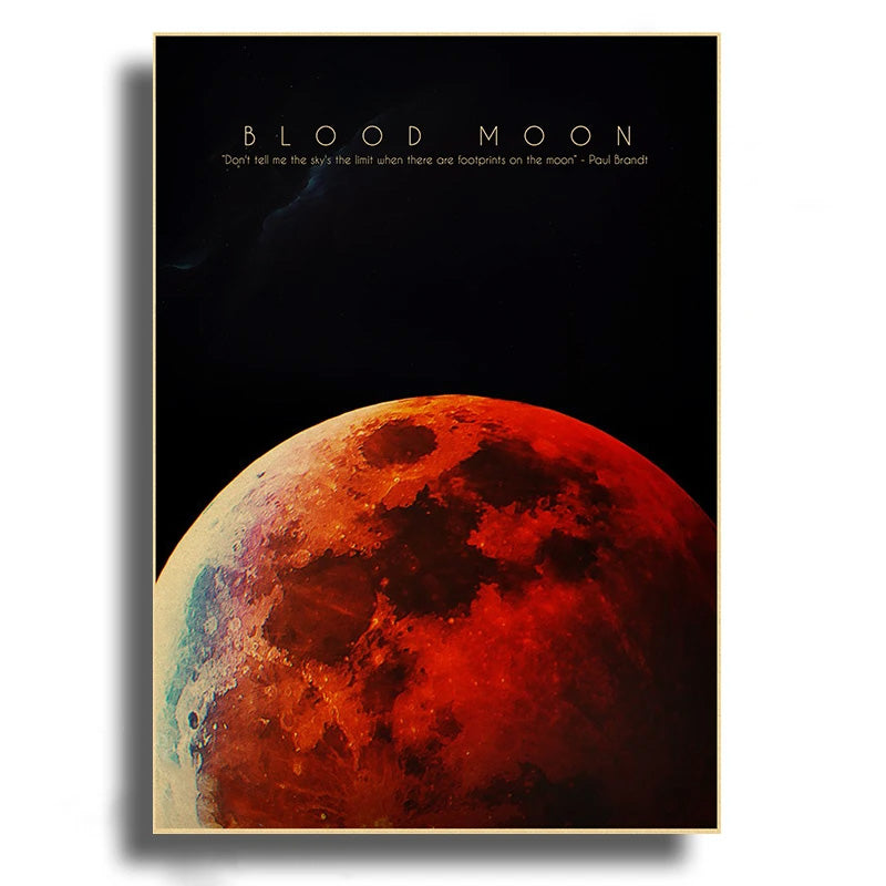 Tableau Cosmos Rouge Mystique style 3