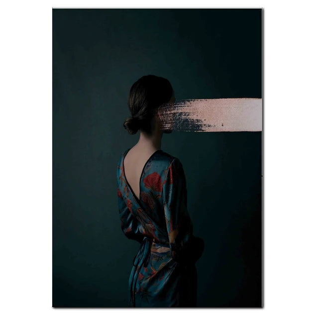 Tableau Portrait Féminin Abstrait
