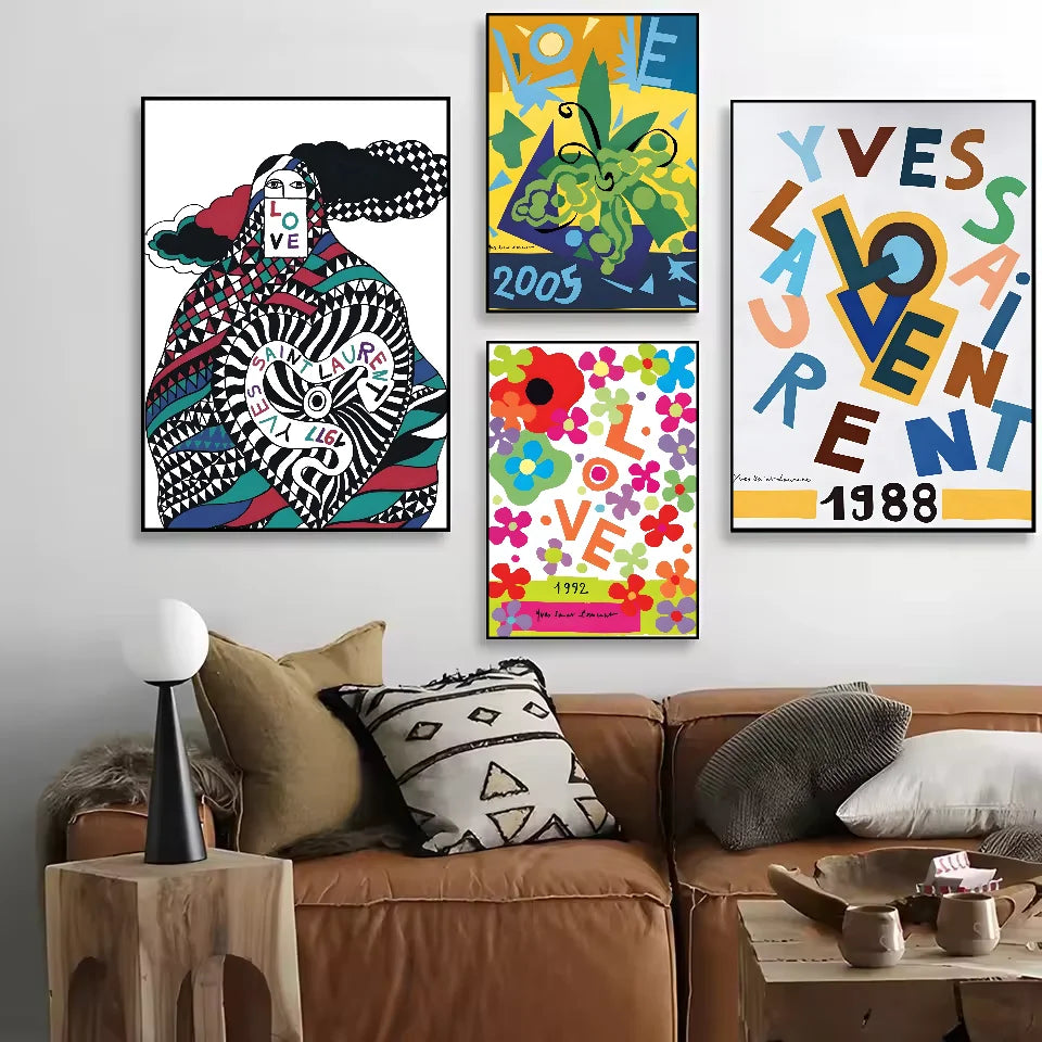 Tableau Logo Yves Saint Laurent Pop Art