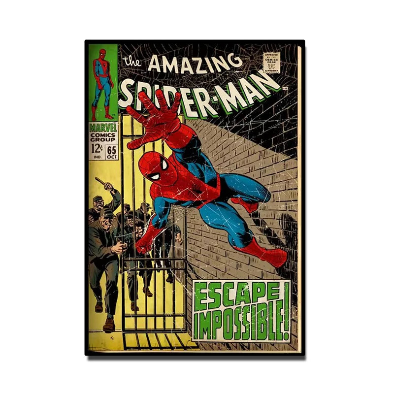 Tableau Marvel Comic Rétro