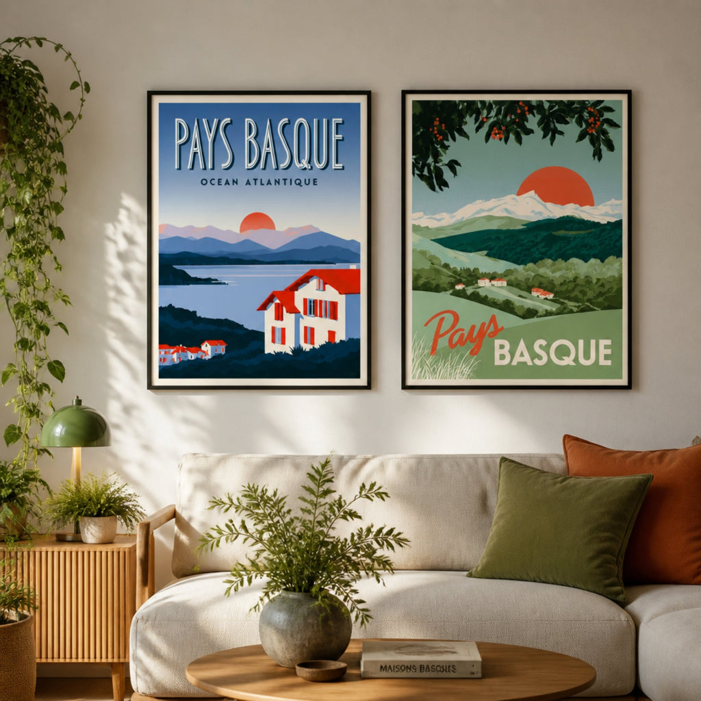 Affiche Pays Basque dans salon