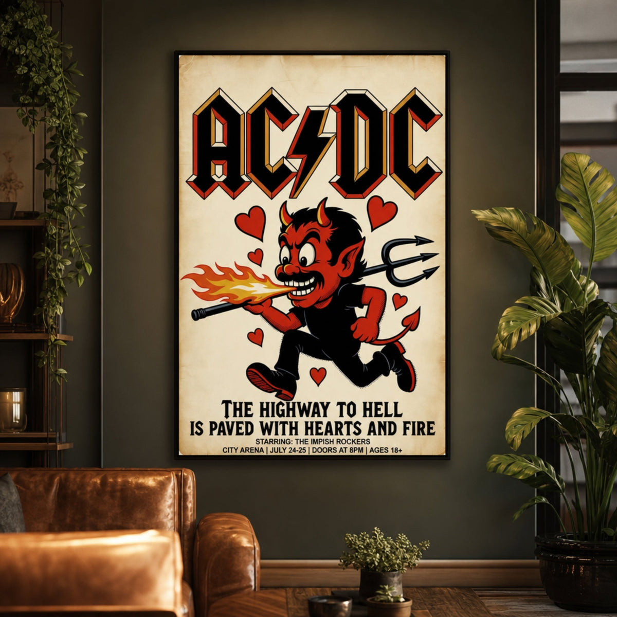 Affiche Poster ACDC Vintage pour salon