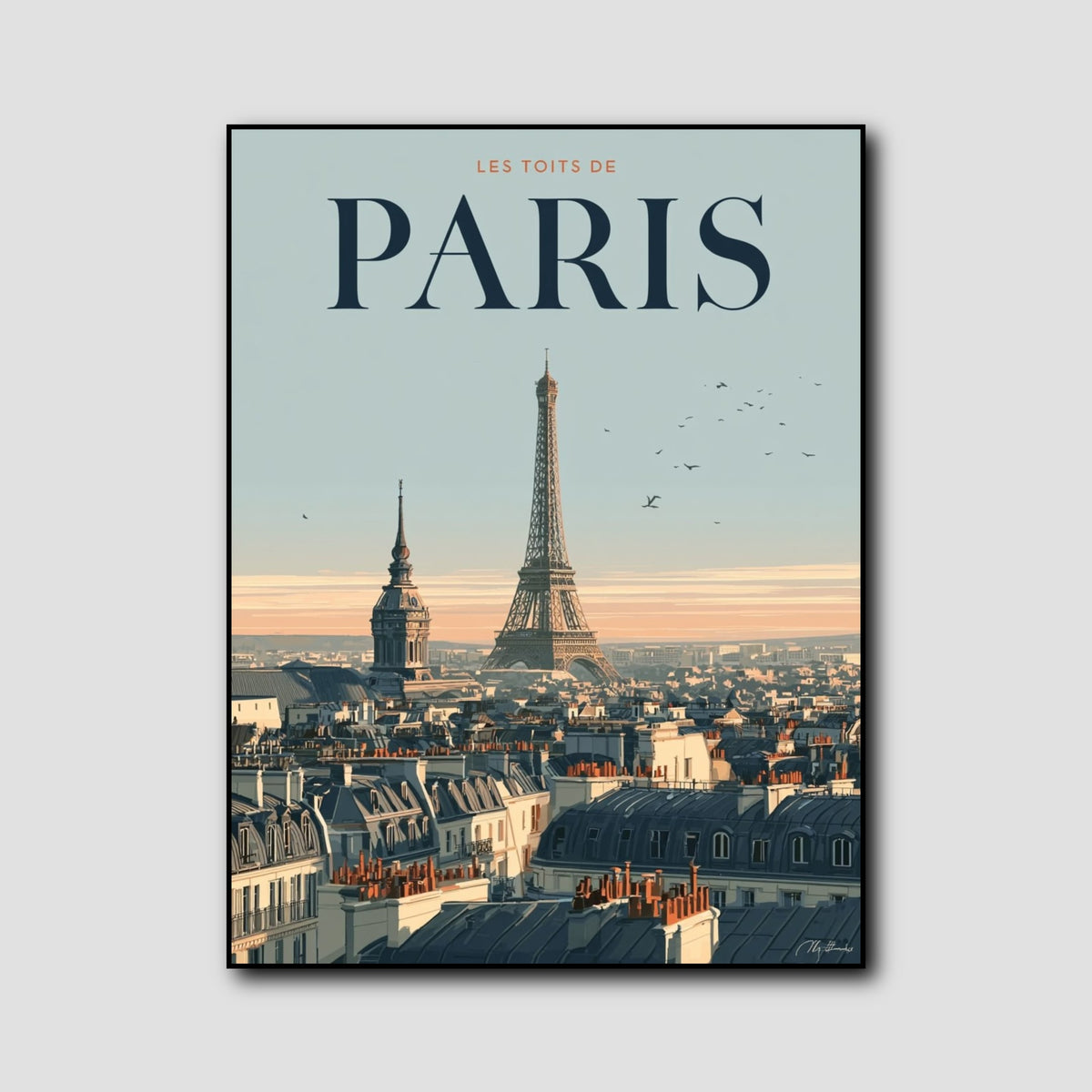 Affiche Toits de Paris style 1