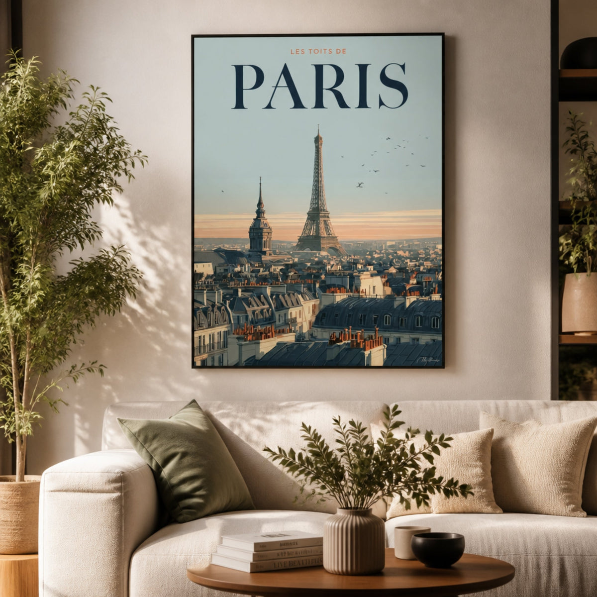 Affiche Toits de Paris pour salon