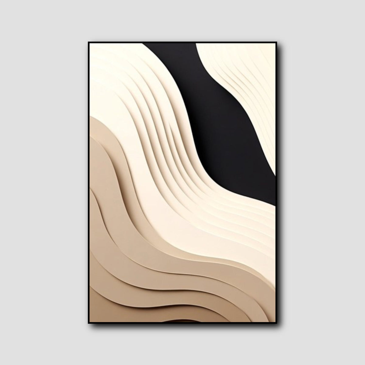 Cadre Abstrait Beige style 1