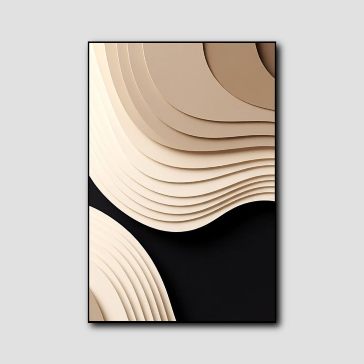 Cadre Abstrait Beige style 2