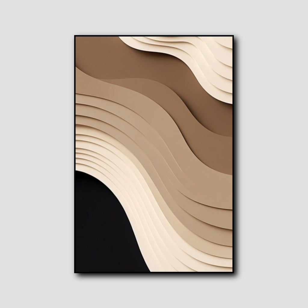 Cadre Abstrait Beige style 3