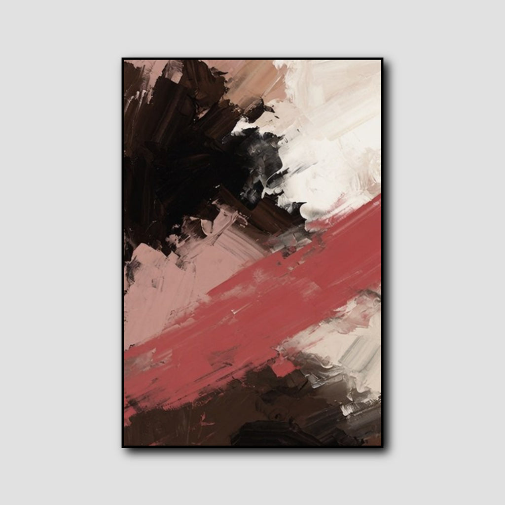 Cadre Abstrait Marron Bordeaux style 1