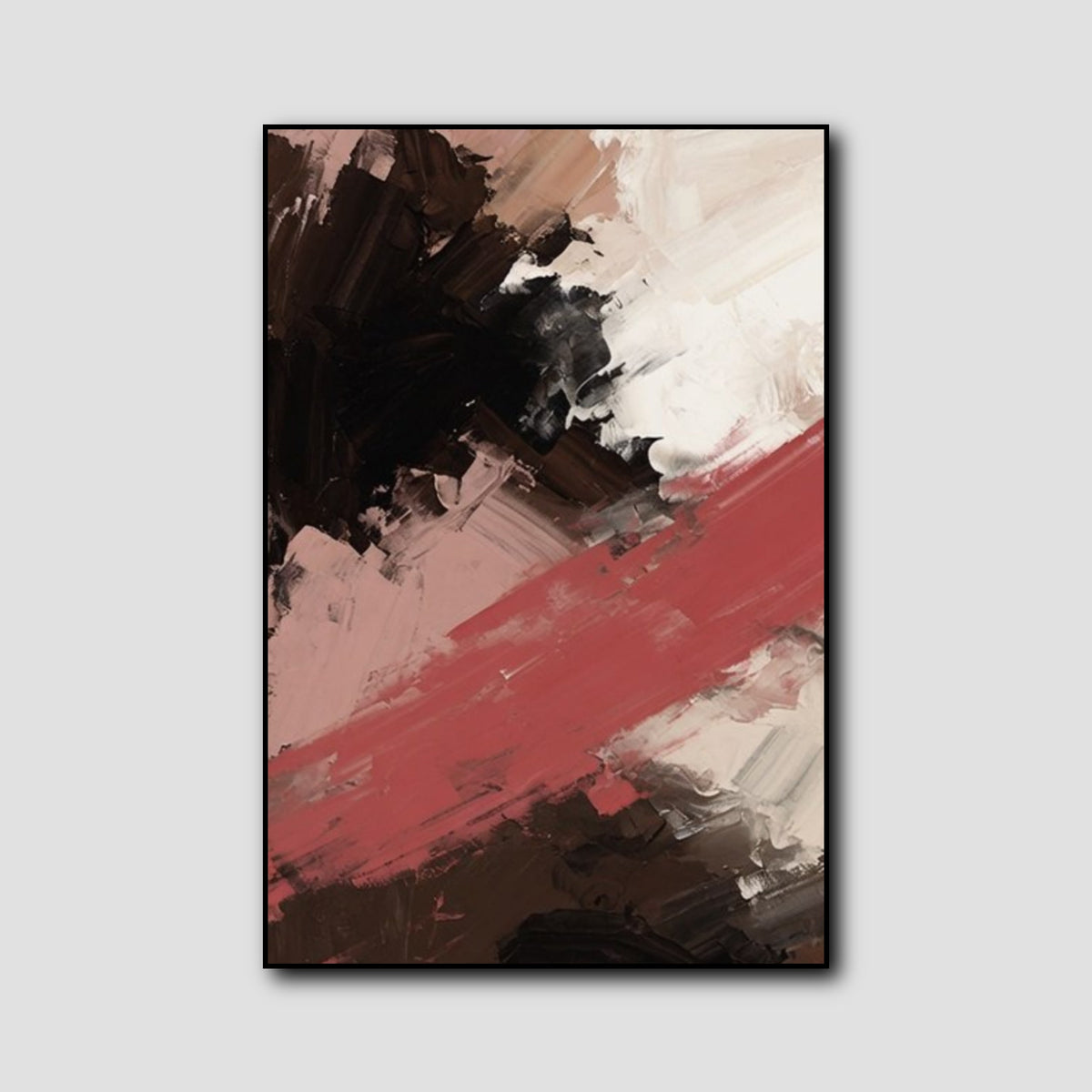 Cadre Abstrait Marron Bordeaux style 1