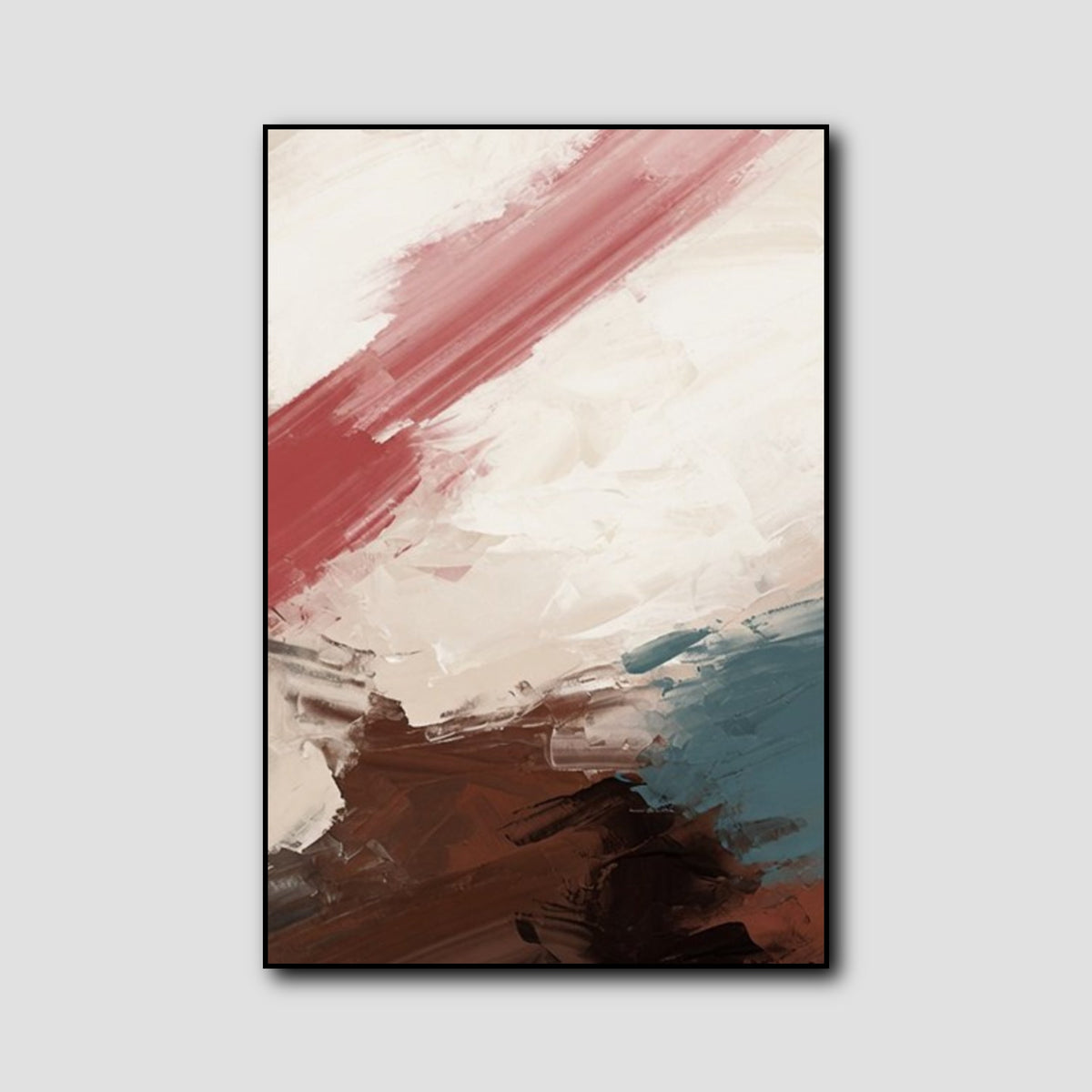 Cadre Abstrait Marron Bordeaux style 2