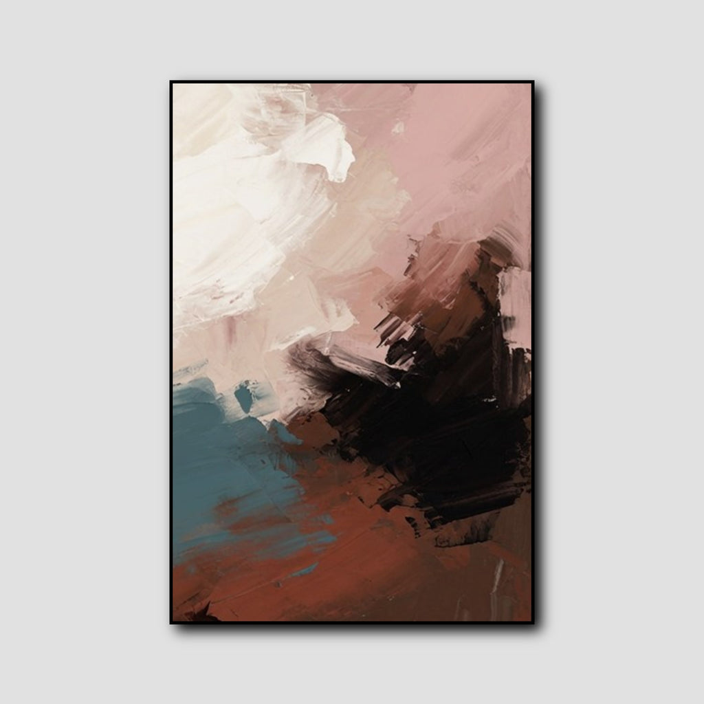 Cadre Abstrait Marron Bordeaux style 3