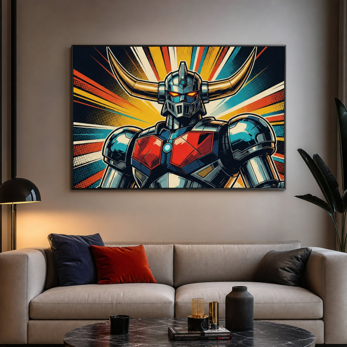 Cadre Goldorak Pop Art pour salon