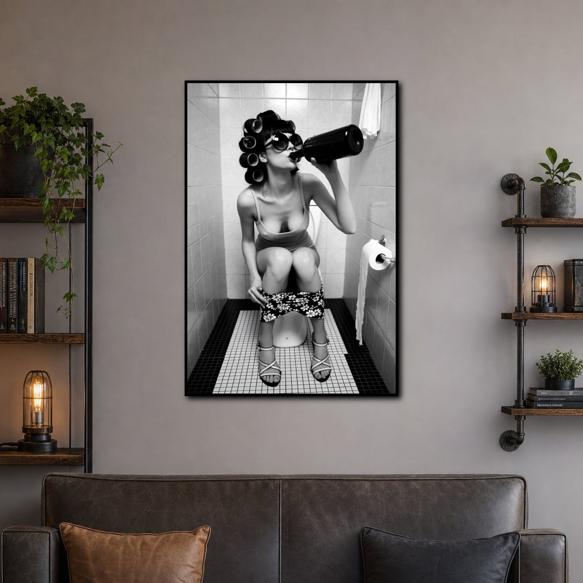 Cadre Photographie Femme Toilette pour salon