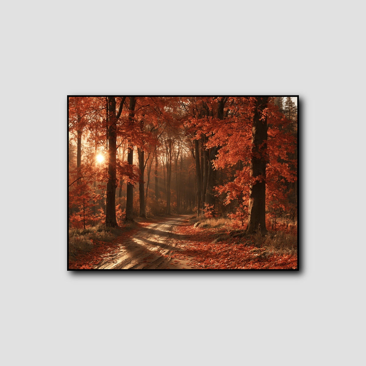 Peinture à l'Huile Forêt en Automne style 1