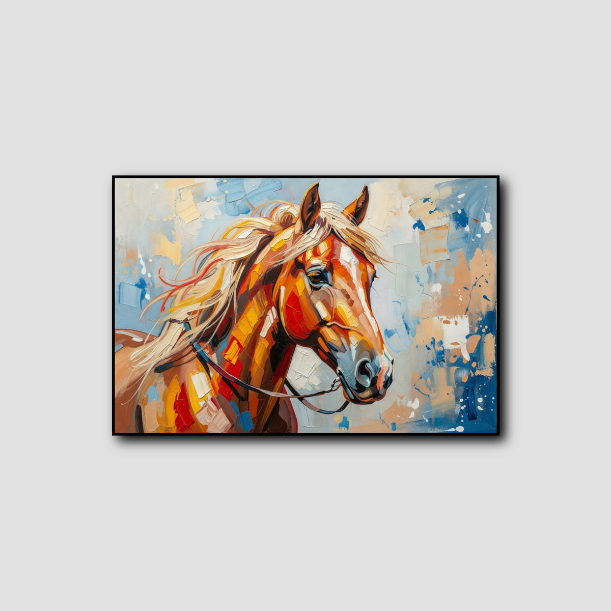 Peinture Abstraite Cheval style 1