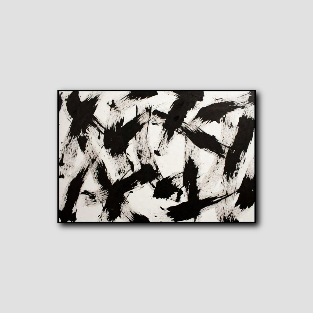 Peinture Abstraite Noir et Blanc style 1
