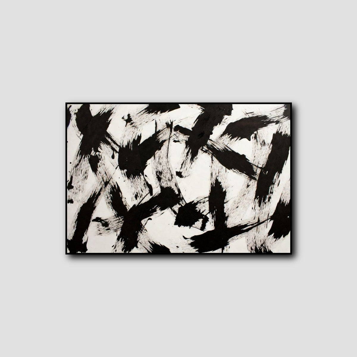 Peinture Abstraite Noir et Blanc style 1