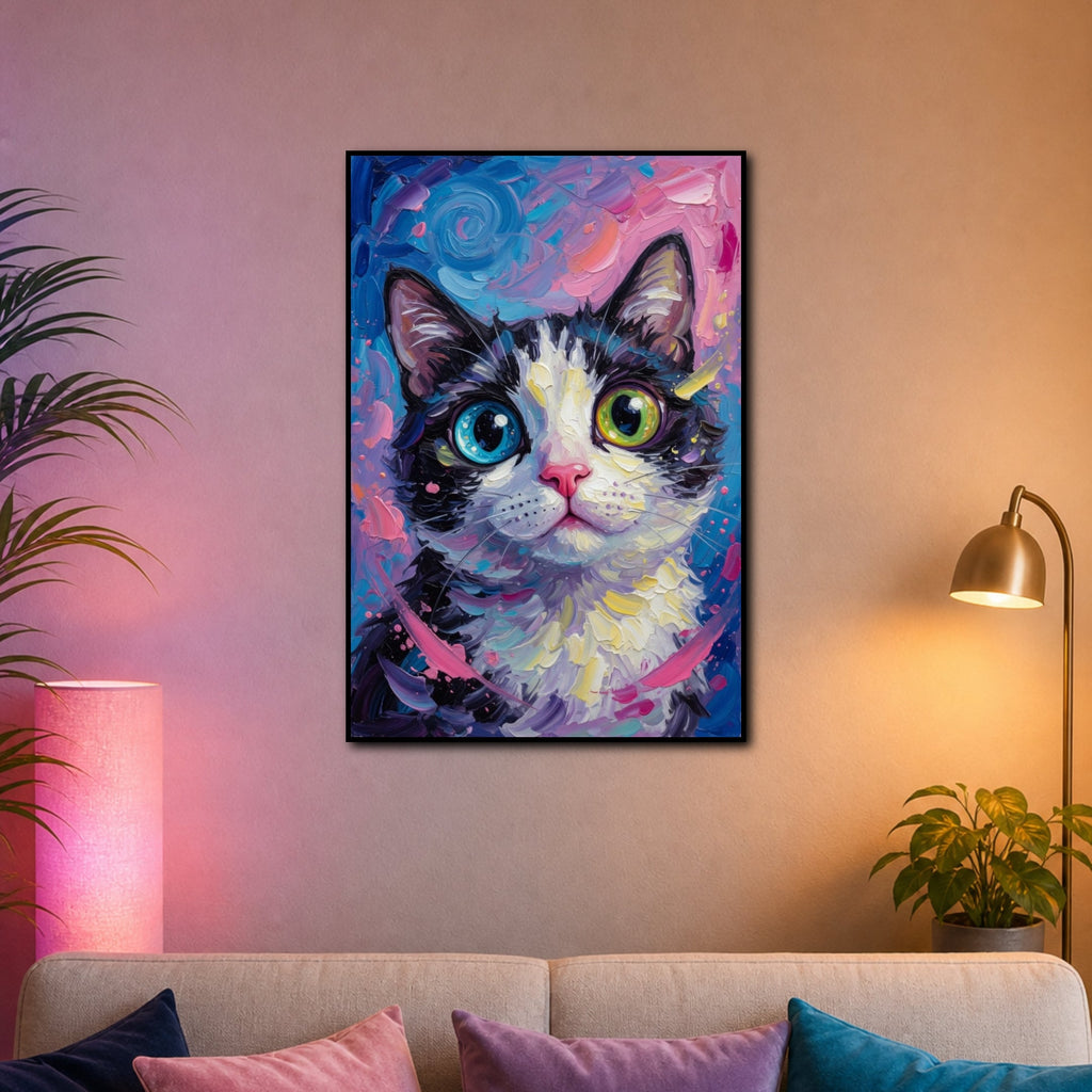 Peinture Acrylique Chat pour salon