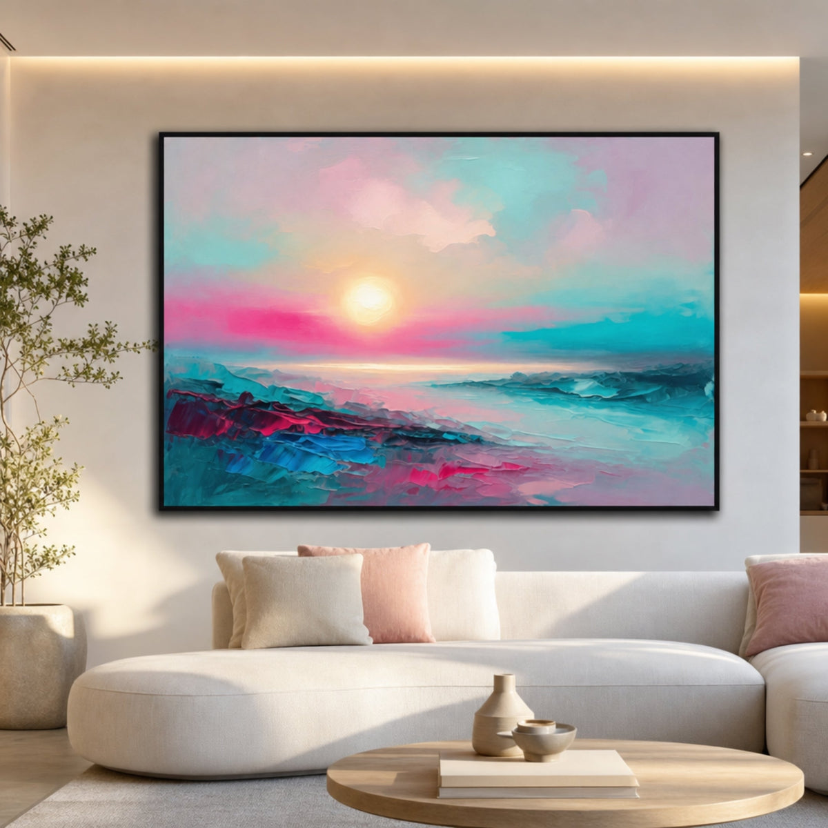 Peinture Bord de Mer Abstrait pour salon