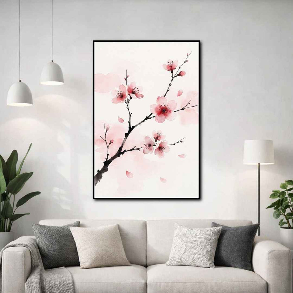 Peinture Cerisier Japonais pour salon