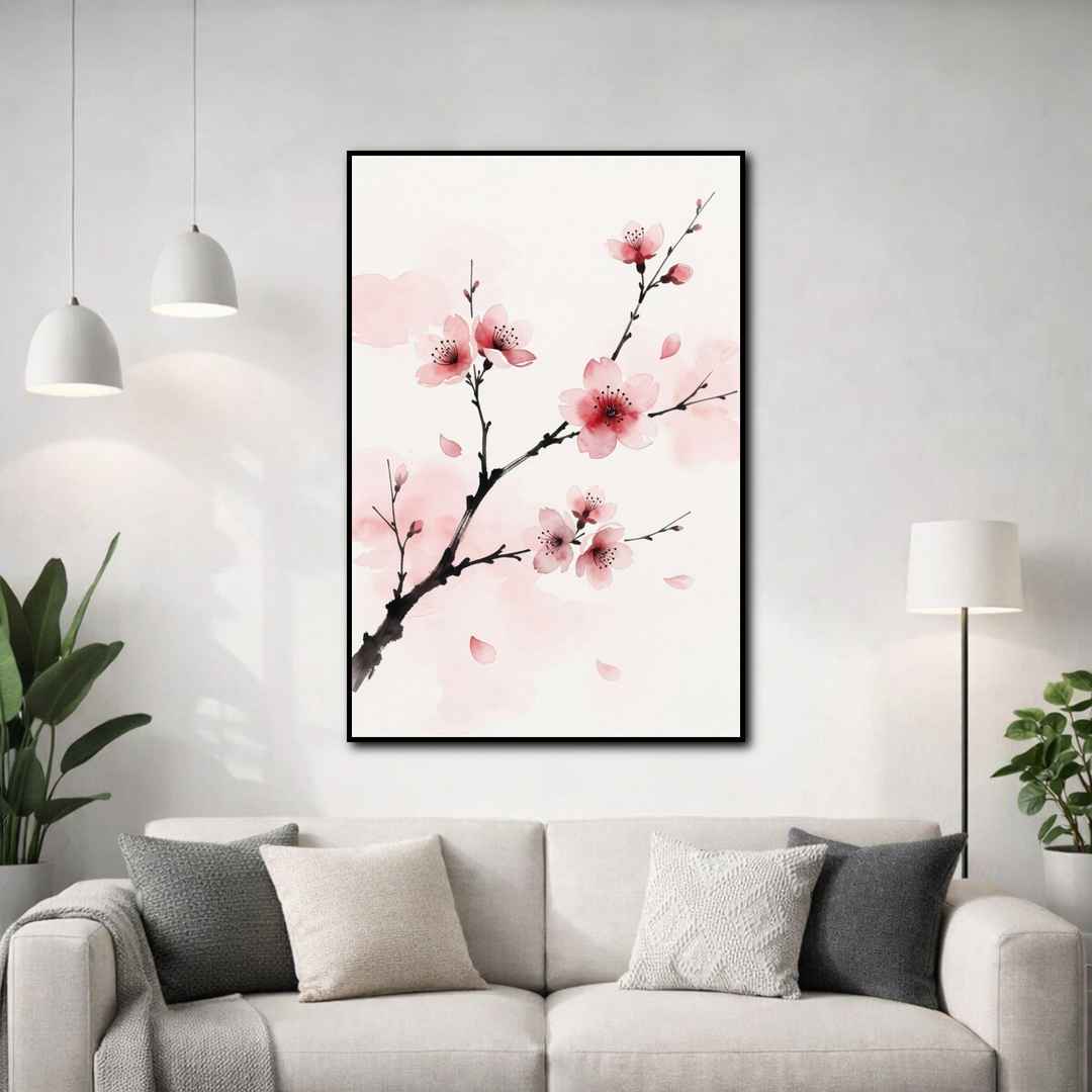 Peinture Cerisier Japonais pour salon