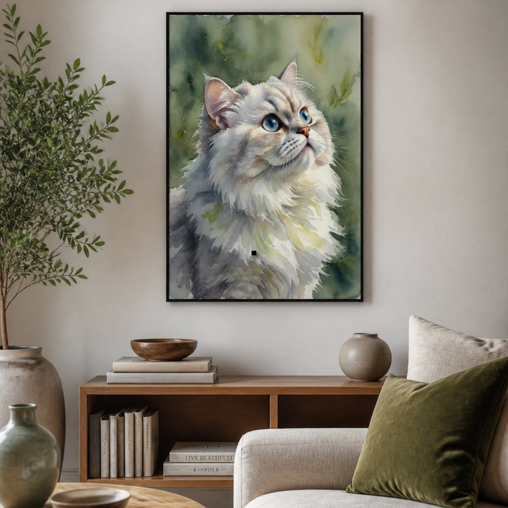 Peinture Chat Persan pour salon