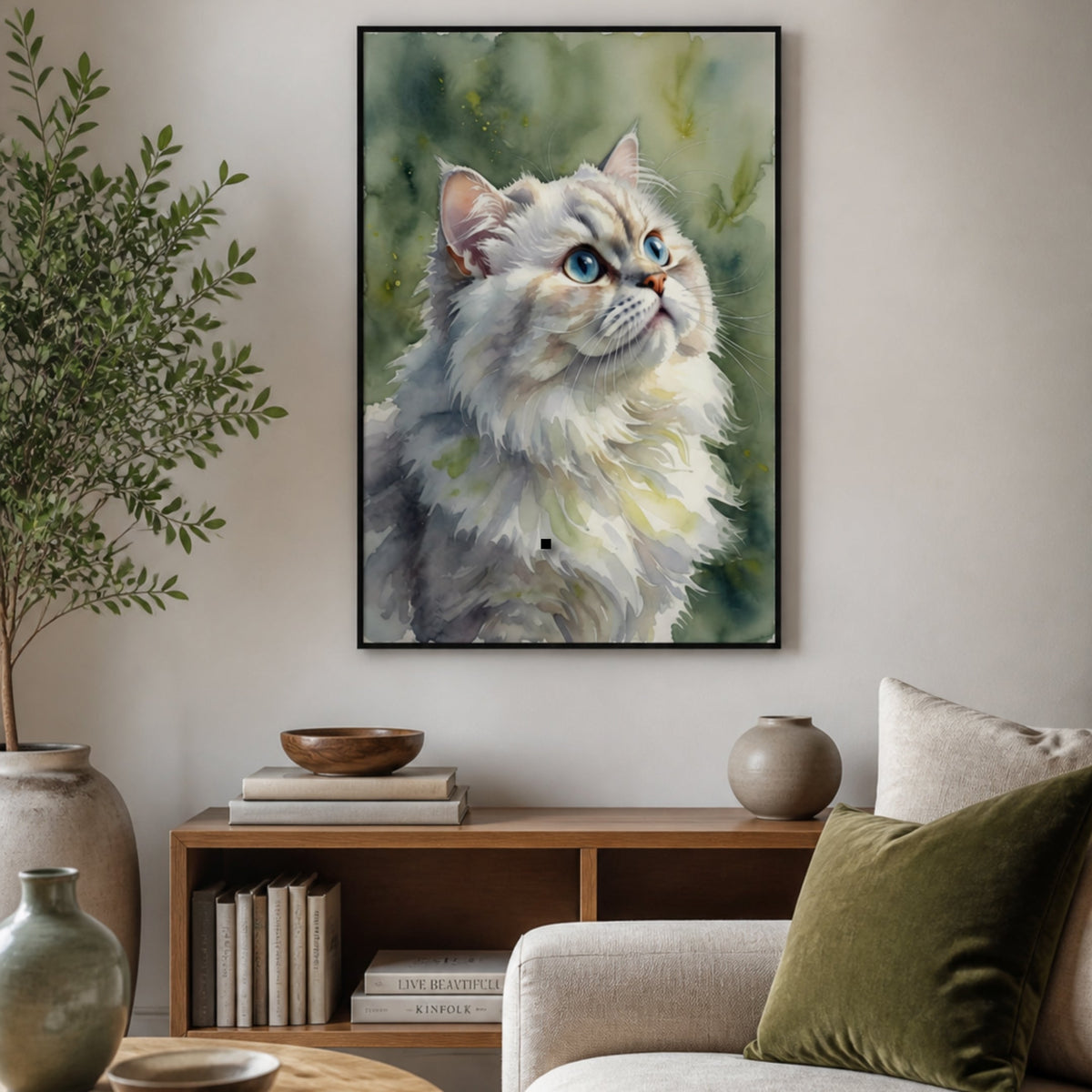 Peinture Chat Persan pour salon