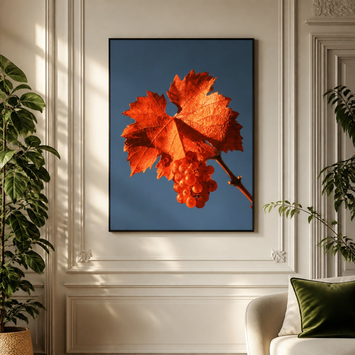 Peinture Feuille de Vigne pour salon