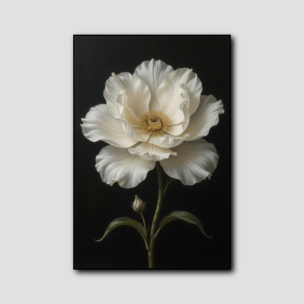 Peinture Fleurs sur Fond Noir style 2