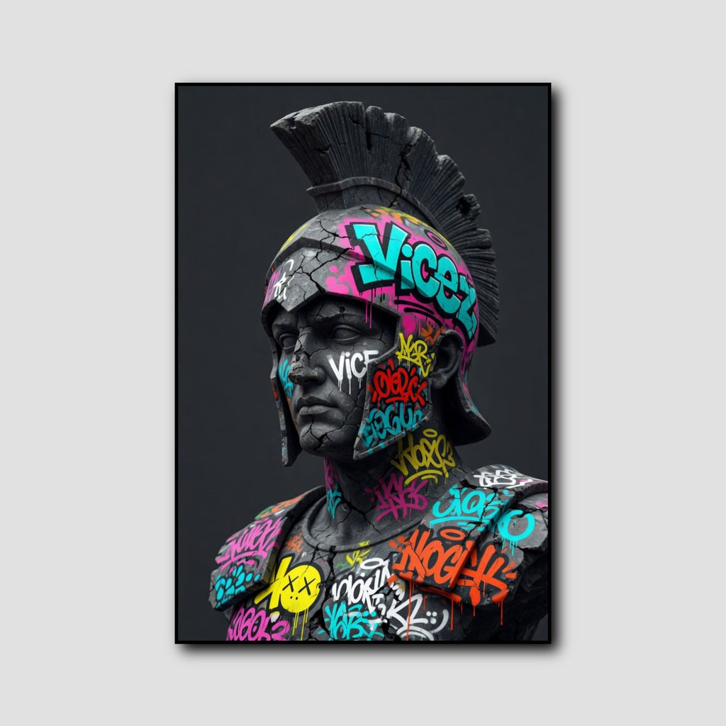 Peinture Guerrier Romain Street Art style 1