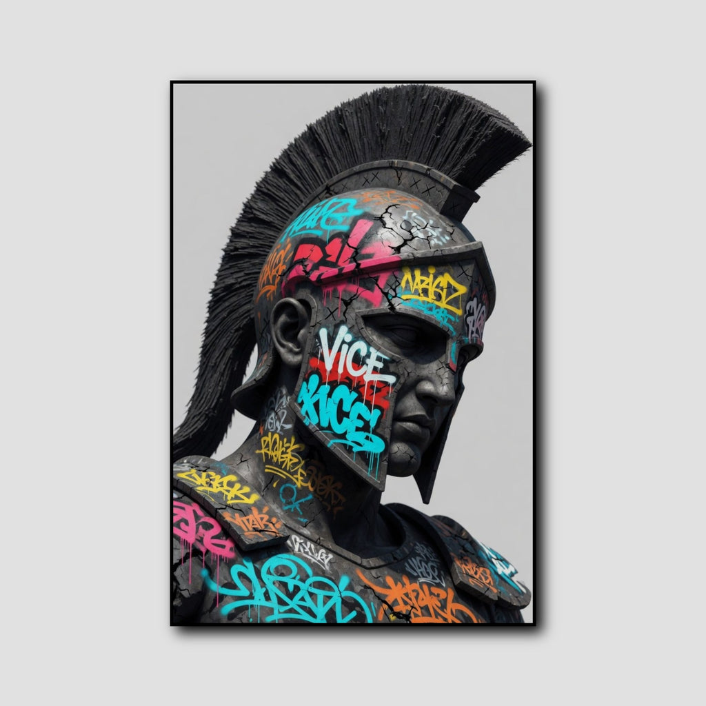 Peinture Guerrier Romain Street Art style 2