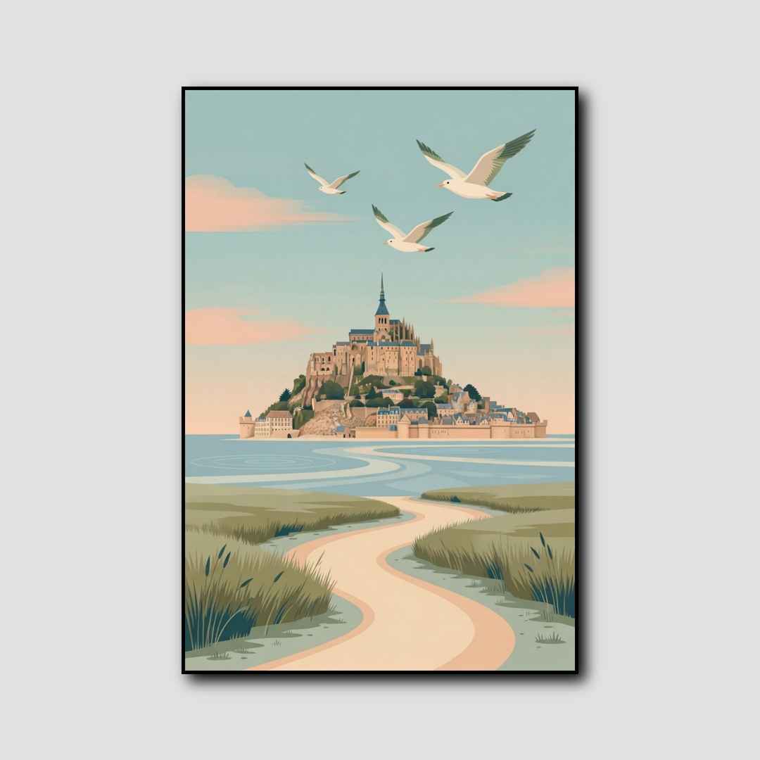 Peinture Mont Saint Michel style 1