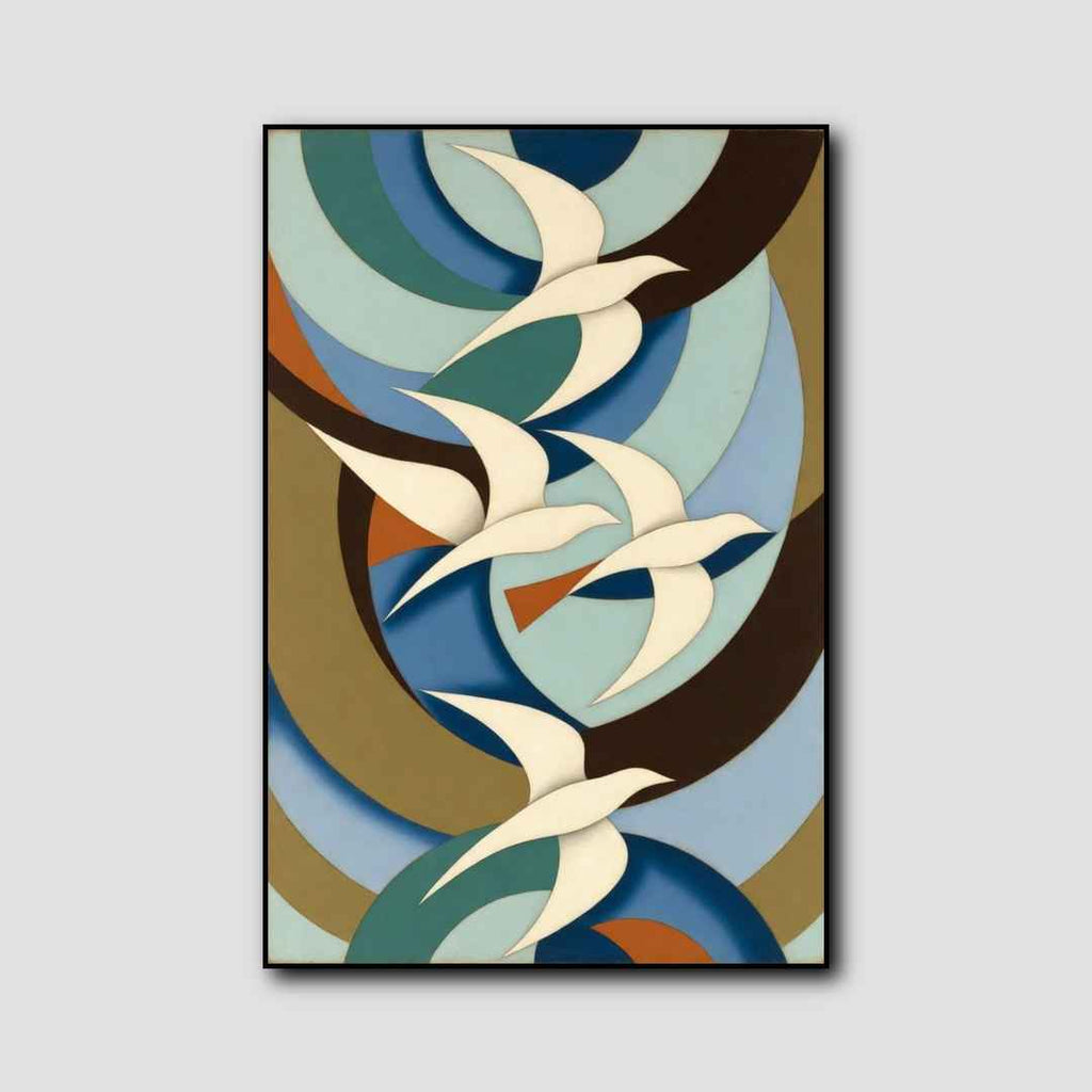 Peinture Oiseaux Abstrait style 1