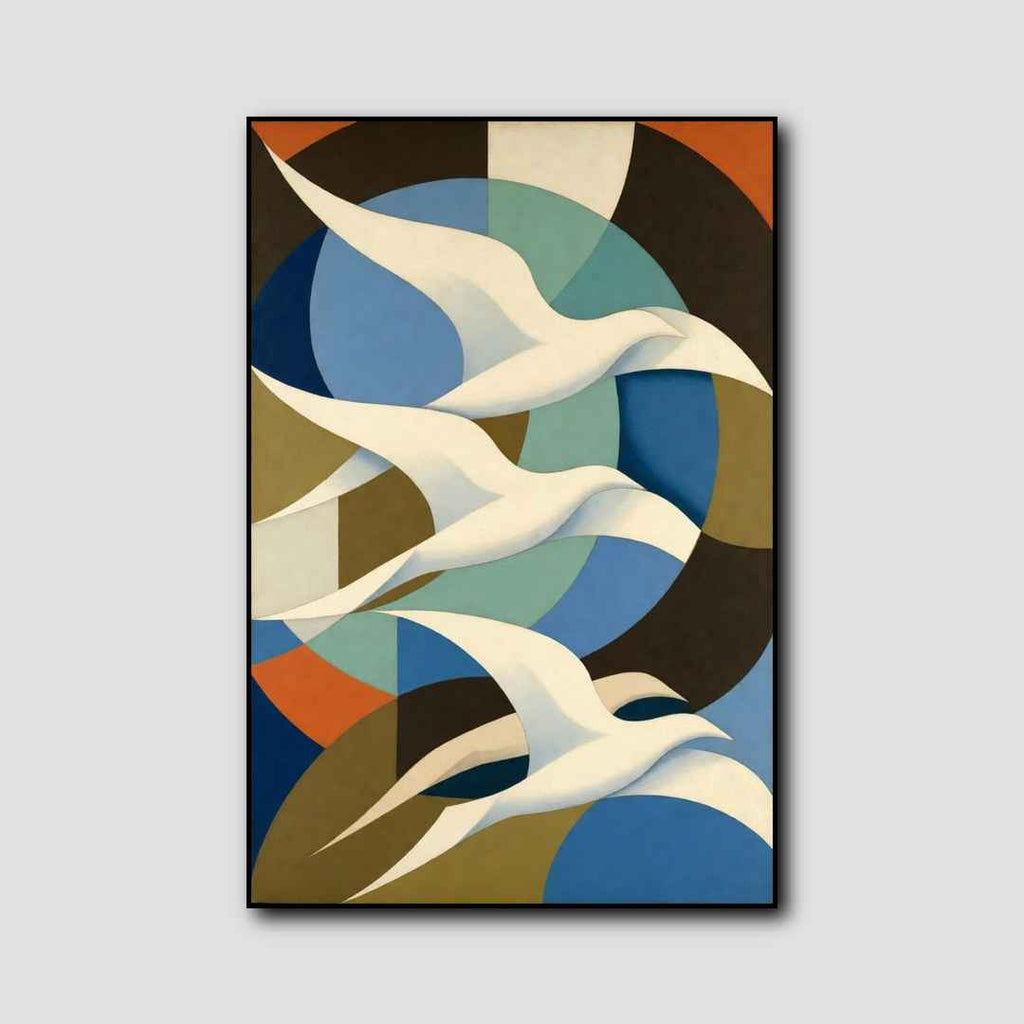 Peinture Oiseaux Abstrait style 2