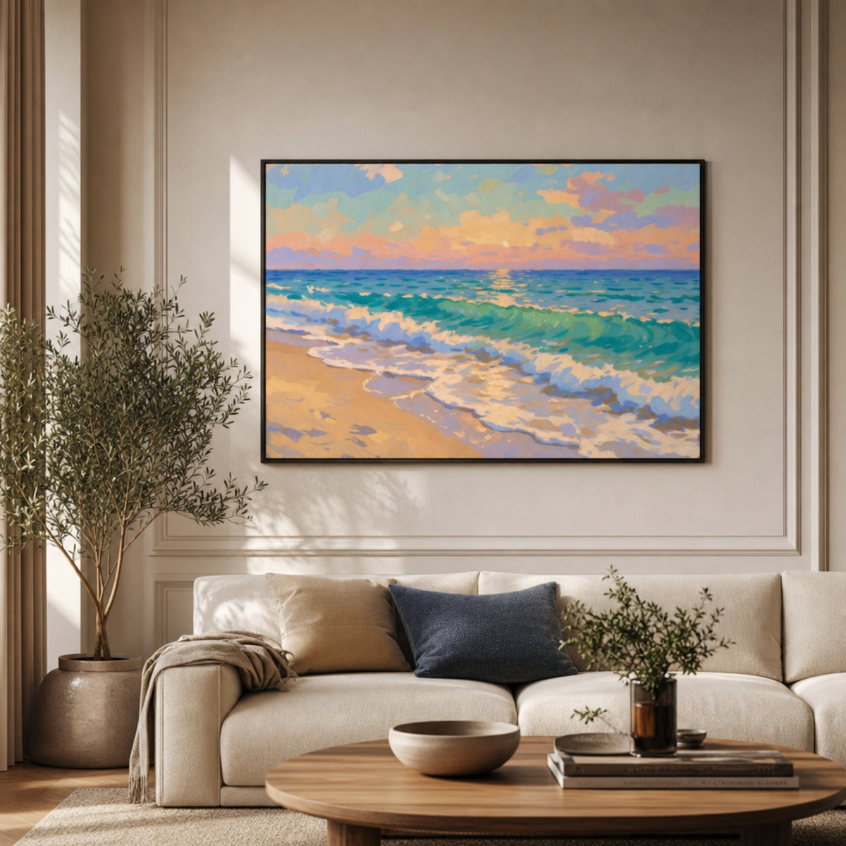 Peinture Plage de Sable pour salon
