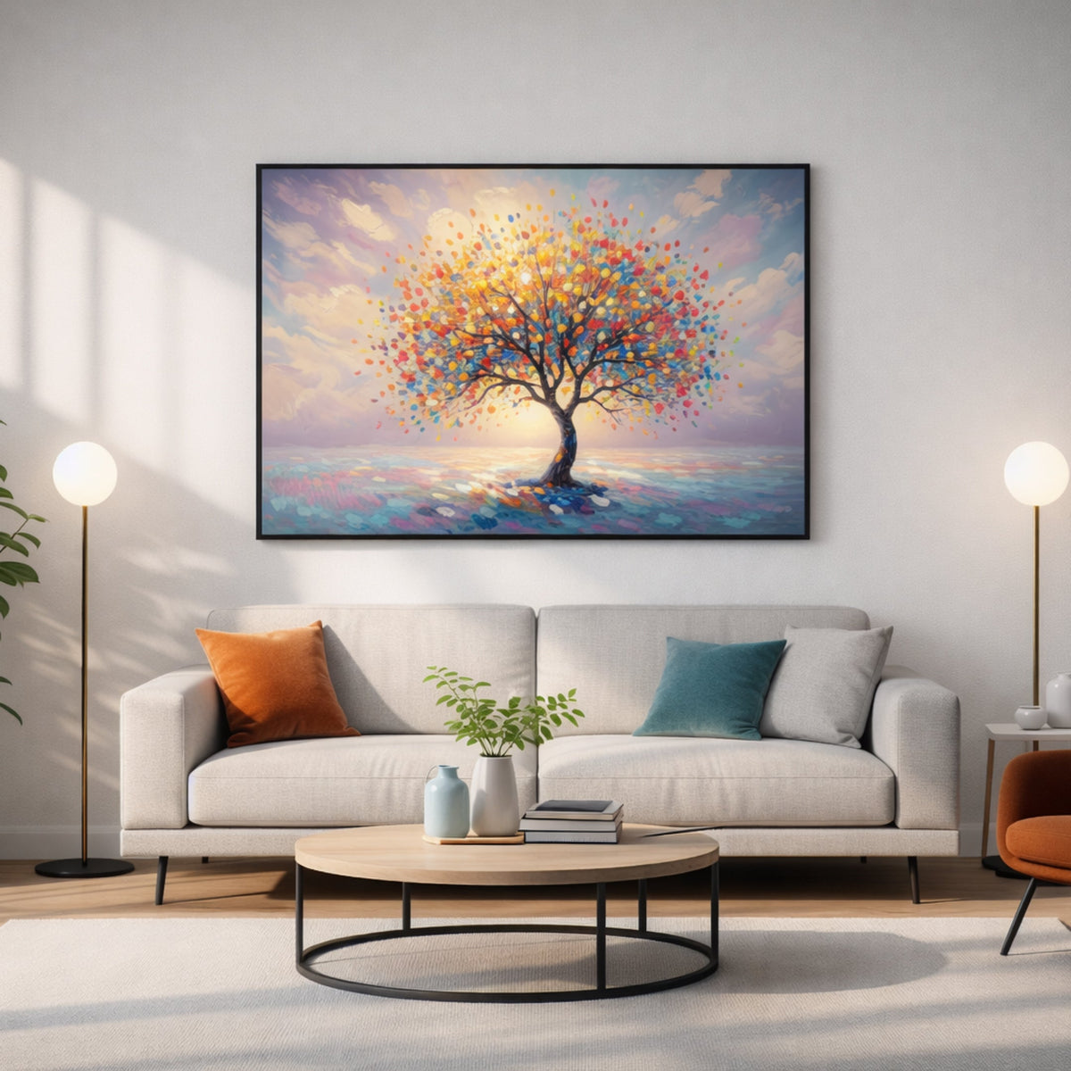 Peinture Toile Arbre de Vie pour salon